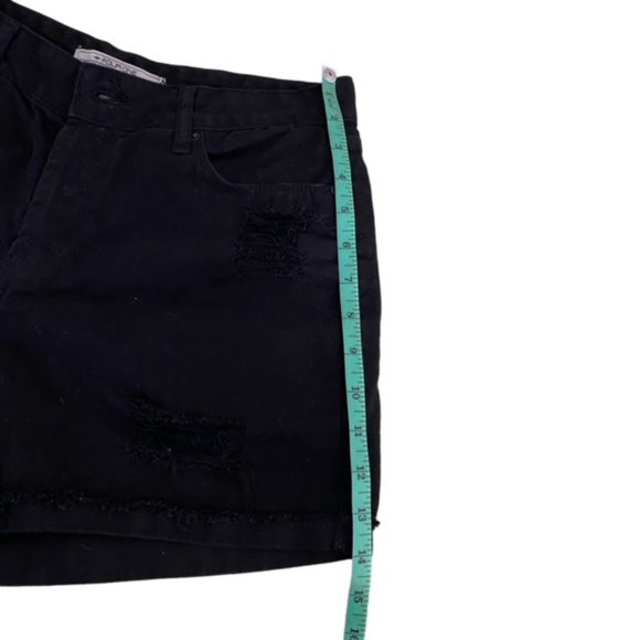 Women FOUR ONE Black Denim Shorts Button Fly Size 42 EU (Med) - Picture 9 of 10